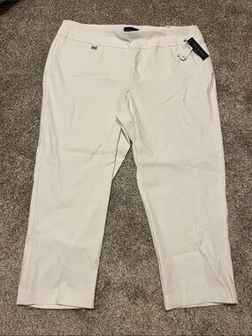 NWT (originally $78) Premise White Ankle Pants with Tummy Control size XXL